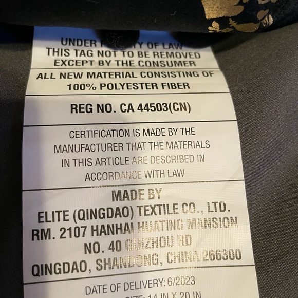 NWT Day of the Dead/ Dia de los Muertos Black tassel pillow with Gold Skulls - Picture 3 of 6